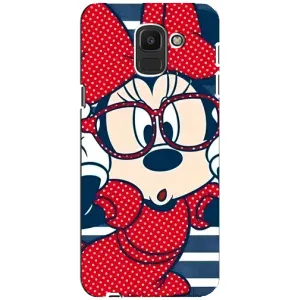 Эксклюзивный чехол для Samsung Galaxy J6 2018, J600F (AlphaPrint - Мультяшные) (Маус в очках)