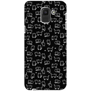 Чехол с принтом для Samsung Galaxy J6 2018, J600F (AlphaPrint) Модные коты (Меленькие котики)