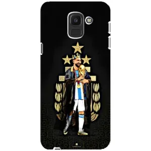 Чехлы для Samsung Galaxy J6 2018, J600F (Leo чемпион) (AlphaPrint) (Месси Король)
