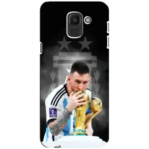 Чехлы для Samsung Galaxy J6 2018, J600F (Leo чемпион) (AlphaPrint) (Месси Чемпион)