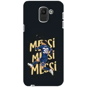 Чехлы для Samsung Galaxy J6 2018, J600F (Leo чемпион) (AlphaPrint) (Messi ПСЖ)