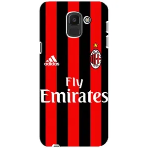 Чехлы для Samsung Galaxy J6 2018, J600F (VPrint) - Футбольные клубы (Milan)