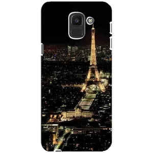 Чохол Ейфелева Вежа Samsung Galaxy J6 2018, J600F - (AlphaPrint) (Нічний Париж)