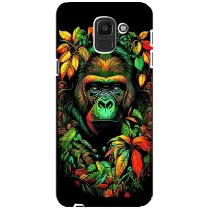 Чехол с Обезьянами Samsung Galaxy J6 2018, J600F - (AlphaPrint) (Обезьяна в тропиках)