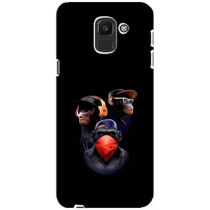 Чехол с Обезьянами Samsung Galaxy J6 2018, J600F - (AlphaPrint) (Три обезьяны)