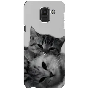 Чехол с рисунком кот на Samsung Galaxy J6 2018, J600F (Пара котов)