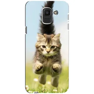 Чехлы с Котиками для Samsung Galaxy J6 2018, J600F (VPrint) (Прыжок кота)