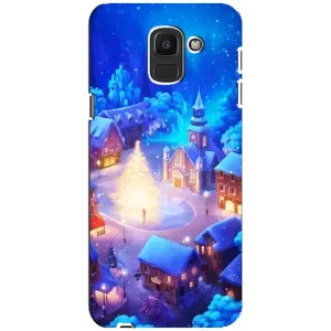 Різдвяні Чохли для Samsung Galaxy J6 2018, J600F (VPrint) (Різдвяне місто)