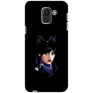 Чехлы Венсдей на Samsung Galaxy J6 2018, J600F Уэнсдей (AlphaPrint) (серьезная Уэнздей)