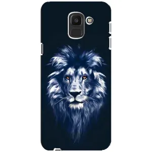 Чехол со Львом для Samsung Galaxy J6 2018, J600F (VPrint) (Синий Лев)