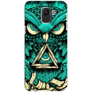 Чехол с птицами на Samsung Galaxy J6 2018, J600F (VPrint) (Сова с глазом)