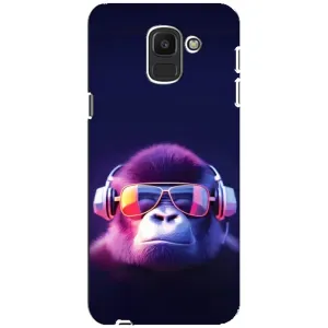 Чехол с Обезьянами Samsung Galaxy J6 2018, J600F - (AlphaPrint) (Стильная обезьяна)