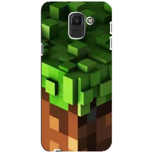 Чехол Майнкрафт на Samsung Galaxy J6 2018, J600F (AlphaPrint) Minecraft (текстура Майнкрафт)