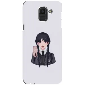 Чехлы Венсдей на Samsung Galaxy J6 2018, J600F Уэнсдей (AlphaPrint) (Уэнздей и Вещь)