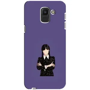 Чехлы Венсдей на Samsung Galaxy J6 2018, J600F Уэнсдей (AlphaPrint) (Уэнздей в черном)