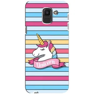 Чехол для Самсунг Дж6 2018 - (Единорожки - Новинки) (AlphaPrint) (Unicorn)