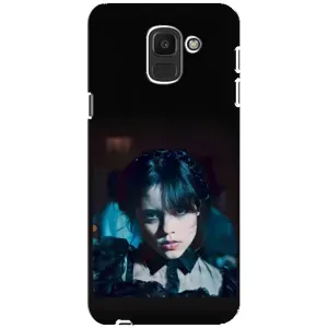 Чехлы Венсдей на Samsung Galaxy J6 2018, J600F Уэнсдей (AlphaPrint) (взгляд Уэнздей)