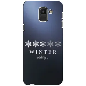 Зимние Чехлы для Самсунг Дж6 2018 - прозрачный фон (Winter loading)