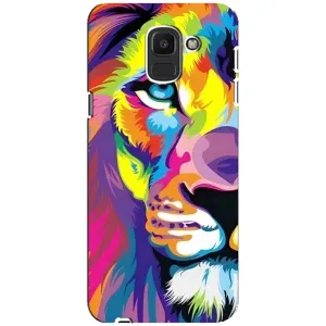 Чехол со Львом для Samsung Galaxy J6 2018, J600F (VPrint) (Яркий Лев)