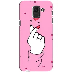 Чохол з принтом для Samsung Galaxy J6 2018, J600F (AlphaPrint - Знак сердечка)