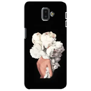 Чехлы (ART) Цветы на Samsung Galaxy J6 Plus, J6 Plus, J610 (VPrint) (Білі квіти)