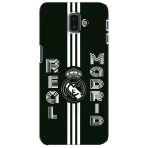ФК Реал Мадрид чехлы для Samsung Galaxy J6 Plus, J6 Plus, J610 (AlphaPrint) (черно белый Реал)