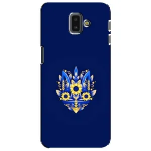 Чехлы для Samsung Galaxy J6 Plus, J6 Plus, J610  Укр. Символика (AlphaPrint) (Цветочный Герб)