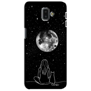 Чохол з малюнком кіт на Samsung Galaxy J6 Plus, J6 Plus, J610 (Дівчина з котом)