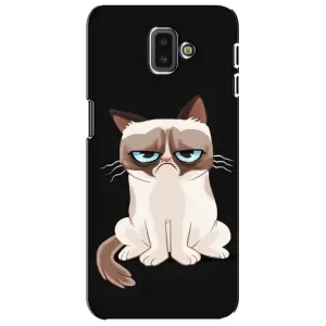 Чохол з принтом для Samsung Galaxy J6 Plus, J6 Plus, J610 (AlphaPrint) Модні коти (Сумний кіт)