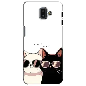 Чохол з малюнком кіт на Samsung Galaxy J6 Plus, J6 Plus, J610 (Коти в окулярах)