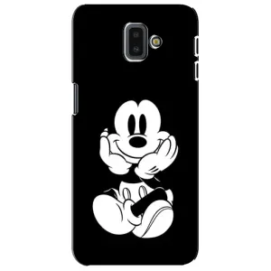 Эксклюзивный чехол для Samsung Galaxy J6 Plus, J6 Plus, J610 (AlphaPrint - Мультяшные) (Микки на черном)