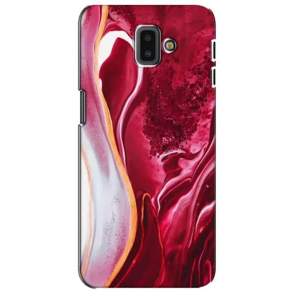 Чехол с принтом «Мрамор красный» для Samsung Galaxy J6 Plus 2018 (J610)