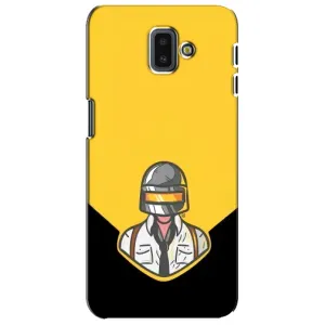 Чехол PUBG для Самсунг J6 Плюс, J6+ 2018 (J610) (AlphaPrint) (Пабг в шлеме)