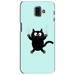 Чохол з принтом для Samsung Galaxy J6 Plus, J6 Plus, J610 (AlphaPrint) Модні коти (Падаючий кіт)
