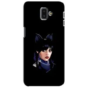 Чехлы Венсдей на Samsung Galaxy J6 Plus, J6 Plus, J610 Уэнсдей (AlphaPrint) (серьезная Уэнздей)