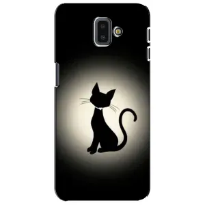 Чохол з принтом для Samsung Galaxy J6 Plus, J6 Plus, J610 (AlphaPrint) Модні коти (Силует котика)