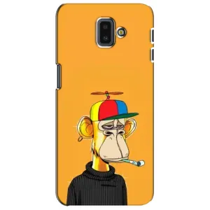 Чехлы с Обезьянами NFT для Samsung Galaxy J6 Plus, J6 Plus, J610 (AlphaPrint) (Скучающая Обезьяна NFT)