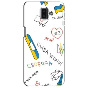 Чехлы Доброго вечора, ми за України для Самсунг J6 Плюс, J6+ 2018 (J610) (AlphaPrint) (Стикер)
