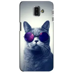 Чохол з принтом для Samsung Galaxy J6 Plus, J6 Plus, J610 (AlphaPrint) Модні коти (Стильний кіт)