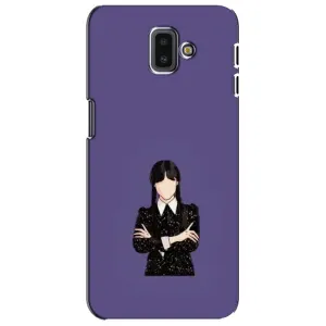 Чехлы Венсдей на Samsung Galaxy J6 Plus, J6 Plus, J610 Уэнсдей (AlphaPrint) (Уэнздей в черном)