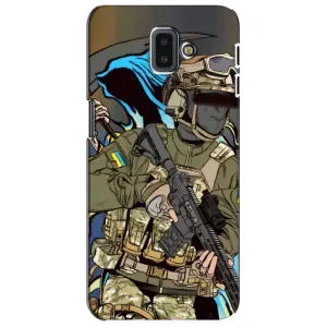 Чехлы с картинкой ЗСУ для Samsung Galaxy J6 Plus, J6 Plus, J610 (AlphaPrint) (Воин ВСУ)