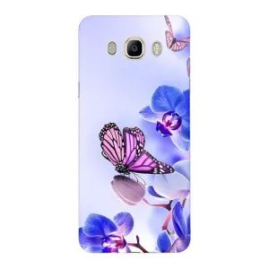 Чехлы с Цветами для Samsung Galaxy J7 2016 / J710 / J7108 (VPrint) (Бабочка на цветочке)