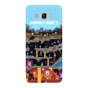 Чехол Майнкрафт на Samsung Galaxy J7 2016 / J710 / J7108 (AlphaPrint) Minecraft (фон Minecraft)