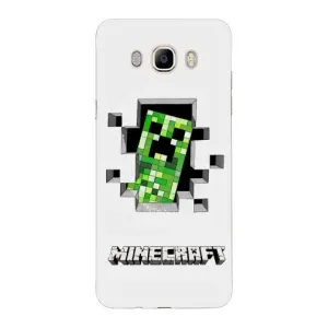 Чехол Майнкрафт на Samsung Galaxy J7 2016 / J710 / J7108 (AlphaPrint) Minecraft (крипер Майнкрафт)