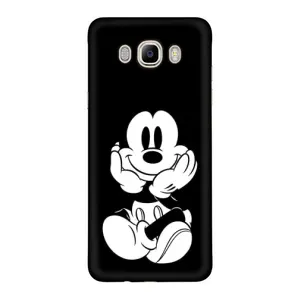 Эксклюзивный чехол для Samsung Galaxy J7 2016 / J710 / J7108 (AlphaPrint - Мультяшные) (Микки на черном)