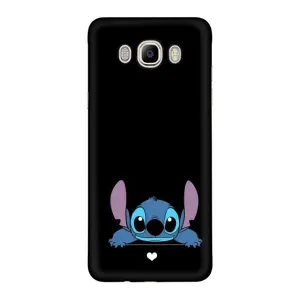 Чехол с принтом Стич на Samsung Galaxy J7 2016 (J710, J7108) (Стич на черном)