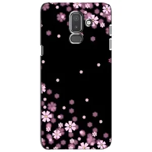 Чехол для Самсунг J8-2018, J810 - с принтом (Дизайнерские) (AlphaPrint) (Цветочки маленькие)