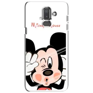 Эксклюзивный чехол для Samsung Galaxy J8-2018, J810 (AlphaPrint - Мультяшные) (Маус Микки)