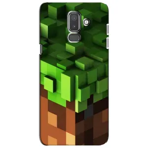 Чехол Майнкрафт на Samsung Galaxy J8-2018, J810 (AlphaPrint) Minecraft (текстура Майнкрафт)
