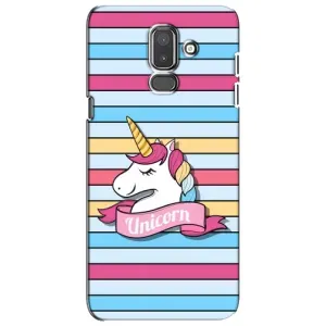 Чехол для Самсунг J8-2018, J810 - (Единорожки - Новинки) (AlphaPrint) (Unicorn)